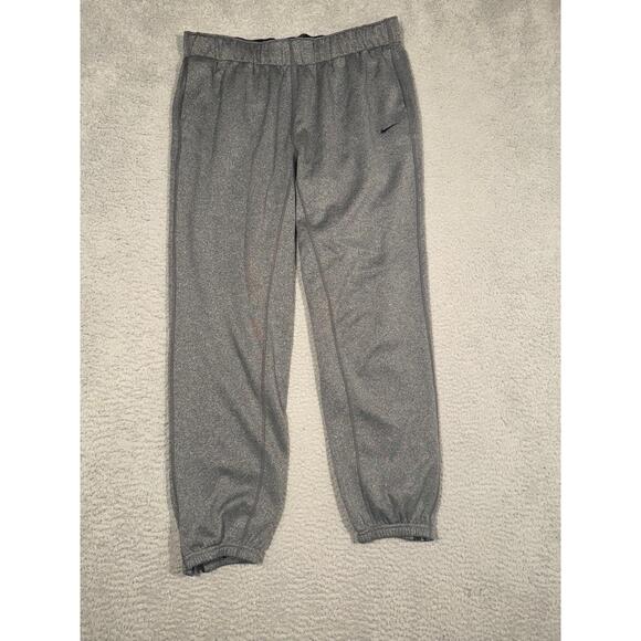 Nike Sweatpants medium Grey Athletic Jogger Tapered Elastic Cuffs Sporty Cozy - Picture 3 of 6